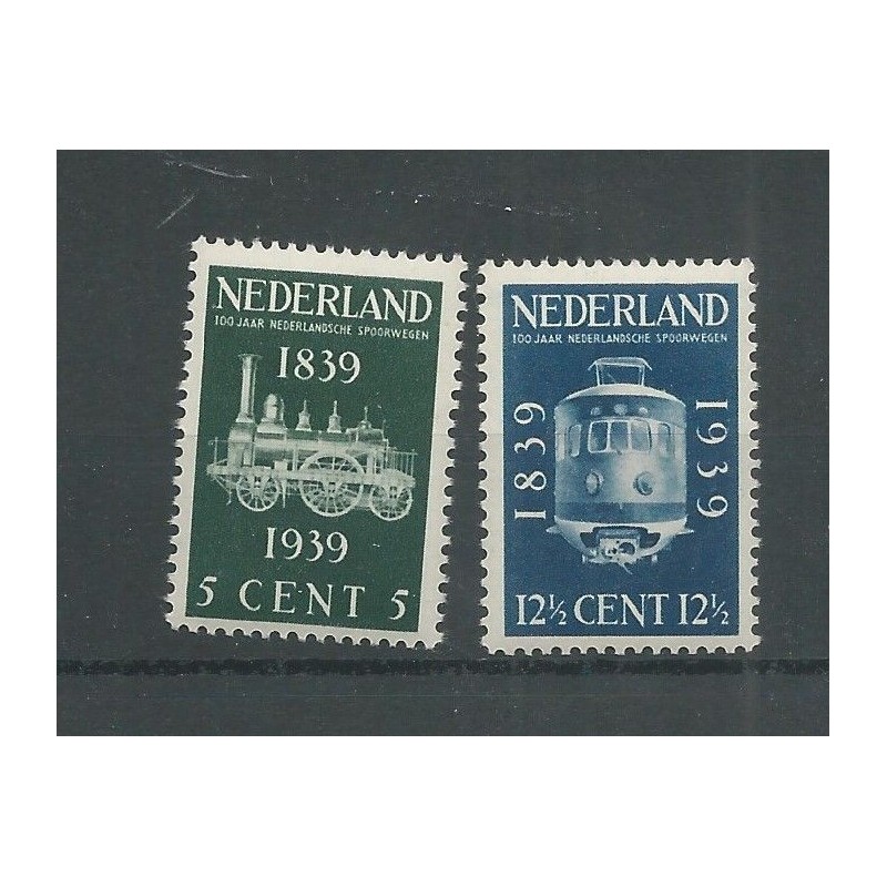 Nederland 325-326 Spoorwegen  MNH/postfris  CV 24 €
