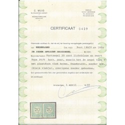 Netherlands P10-AIV/P10fg pair plate flaw  MH/unused  CV 425 €  Certificate