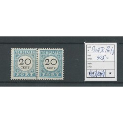 Netherlands P10-AIV/P10fg pair plate flaw  MH/unused  CV 425 €  Certificate