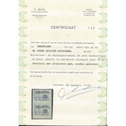 Nederland P41/P41f met plaatfout  MNH/postfris CV 160 € Certificaat !!