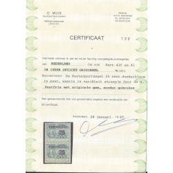 Netherlands P41/P41f with plate flaw  MNH CV 160 € Certificate !!