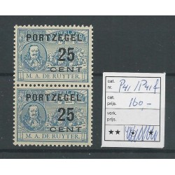 Netherlands P41/P41f with plate flaw  MNH CV 160 € Certificate !!