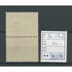 Netherlands P41/P41f with plate flaw  MNH CV 160 € Certificate !!