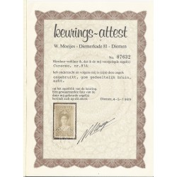 Curaçao 81A  Wilhelmina  5Gld  MH/unused CV 750 €  Certificate !!!