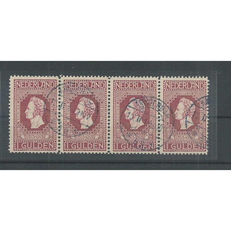 Nederland 98 Jubileum  strip van 4  VFU/gebr  CV  100++ €