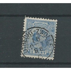 Nederland 35 met " UTRECHT-ZWOLLE-C 1896"  VFU/gebr  CV 8 €
