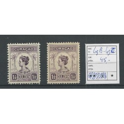 Curaçao 69B-69C Wilhelmina  MH/unused   CV  45 €