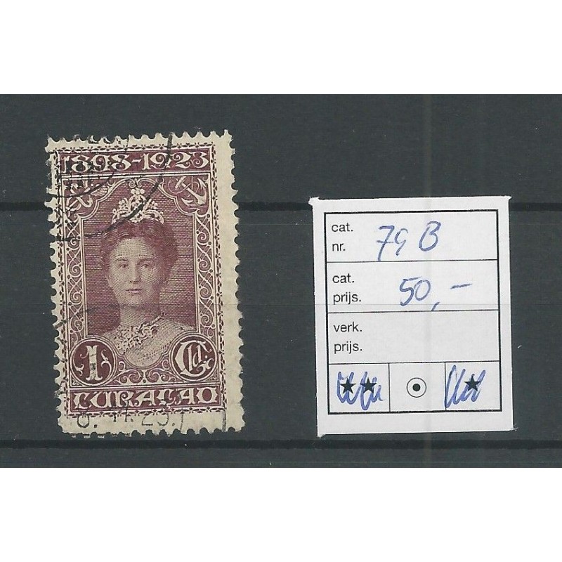 Curaçao  79B Wilhelmina  1Gld VFU/used CV  50 €