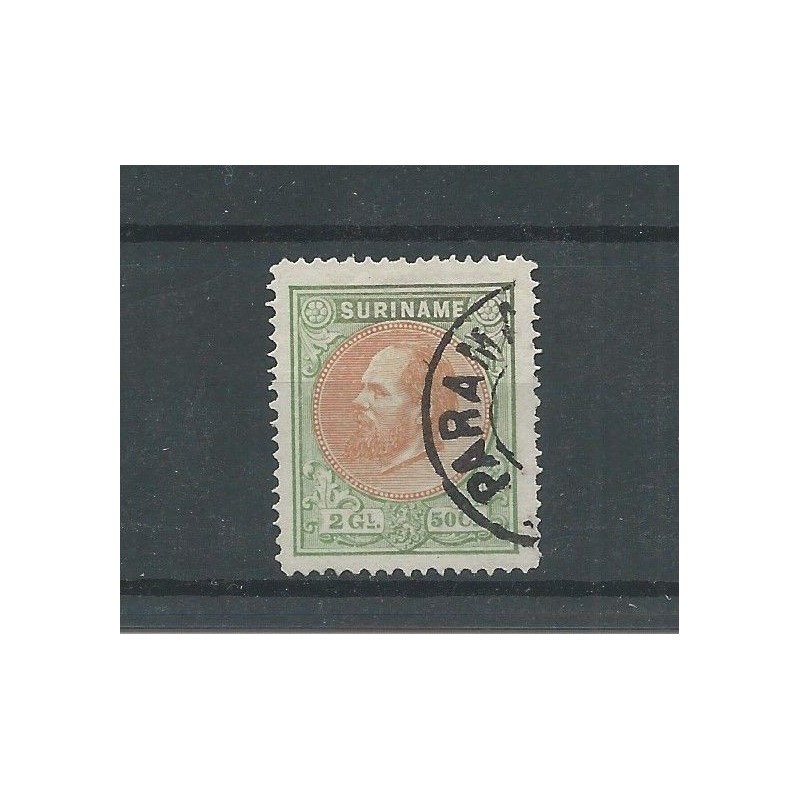 Suriname 15B  Willem III  VFU/gebr  CV 85 €