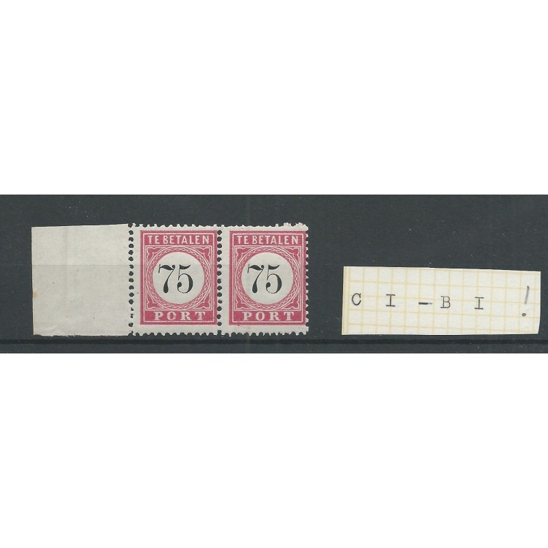 Dutch East Indies P13C/P13B type I  MNH  CV 75+ €