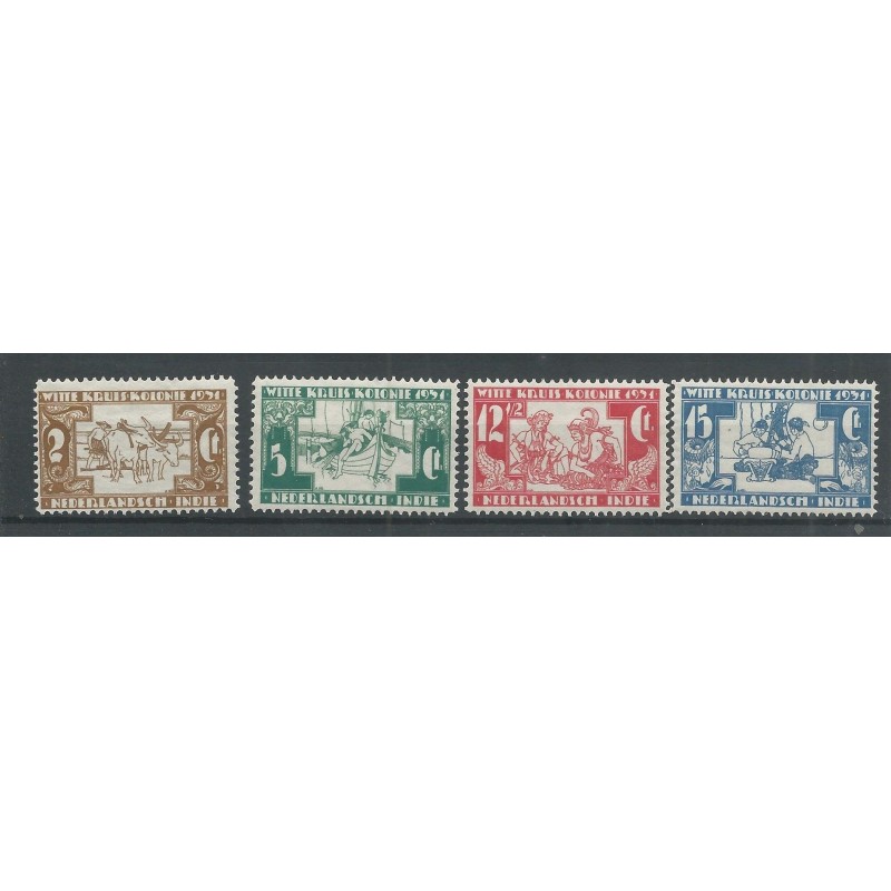 Ned. Indie  172-175 Witte Kruis  MNH/postfris  CV 65 €