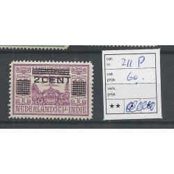 Dutch East Indies  211P  Opruimingsuitgifte  plate flaw MH/unused  CV 60 €