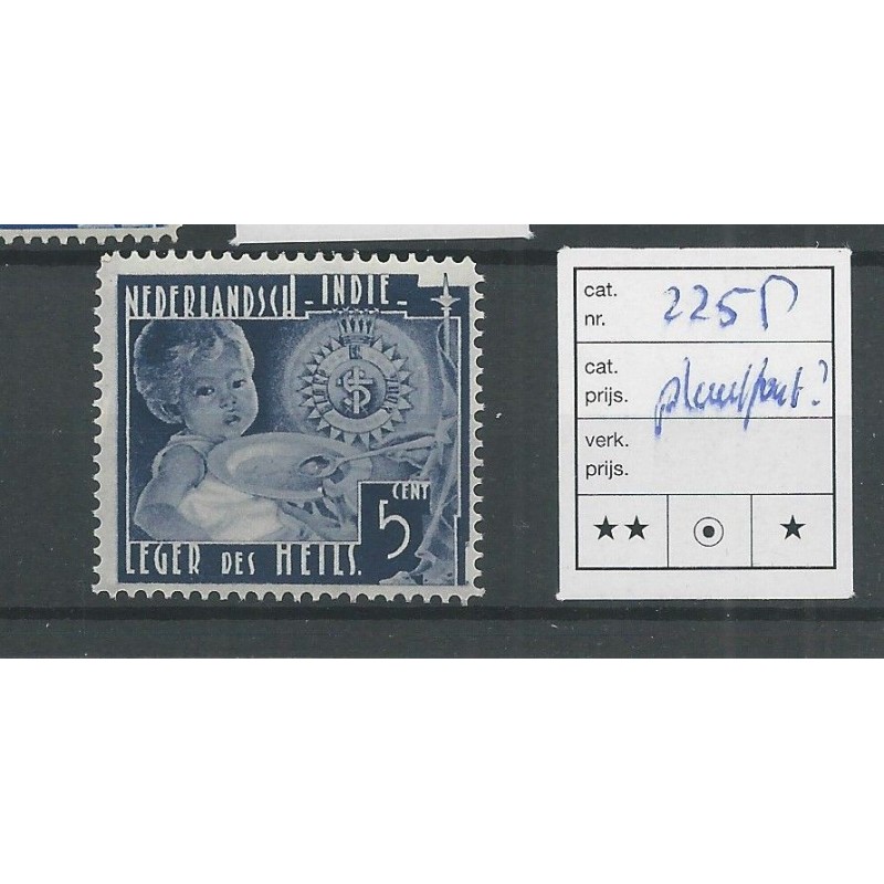 Ned. Indie  221P  Leger des Heils MNH/postfris  CV 25 €