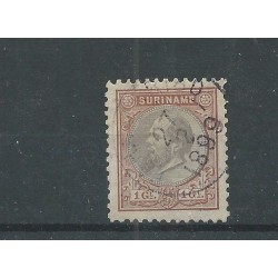 Suriname 11F WIllem III 1873  VFU/gebr  CV 65 €