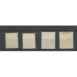 Suriname 37-40 Provisional issue MH/unused  CV 220 €