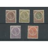 Suriname 50-54 Wilhelmina  MH/unused  CV 160 €
