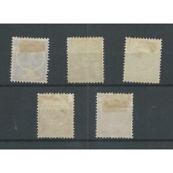 Suriname 50-54 Wilhelmina  MH/unused  CV 160 €