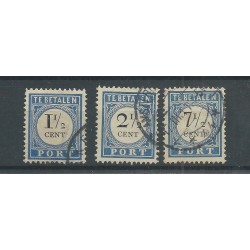 Netherlands P15b, P16b, P20b  Lange Breukstreep VFU/used  CV 3,50 €