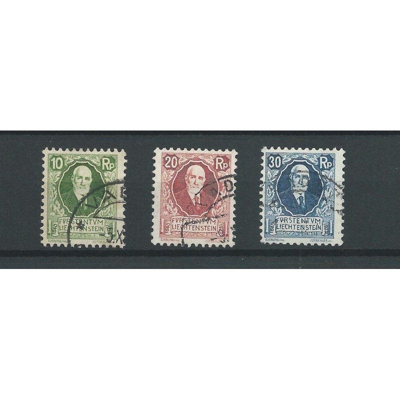 Liechtenstein 72-74 Geburtstag des Fürsten VFU/gebr CV 55 €