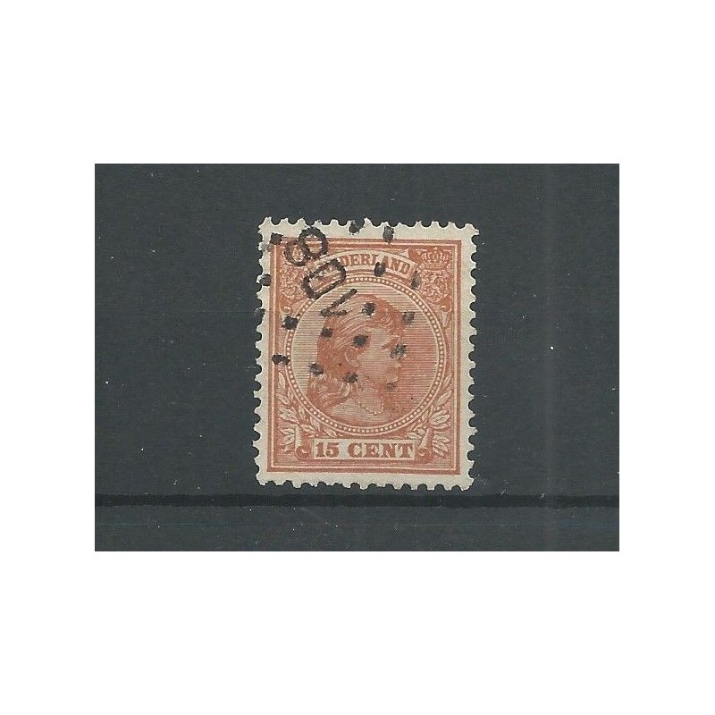 Netherlands 39 with numeral dot cancel 108 VFU/used CV 130 € EXTREMELY FINE !!!