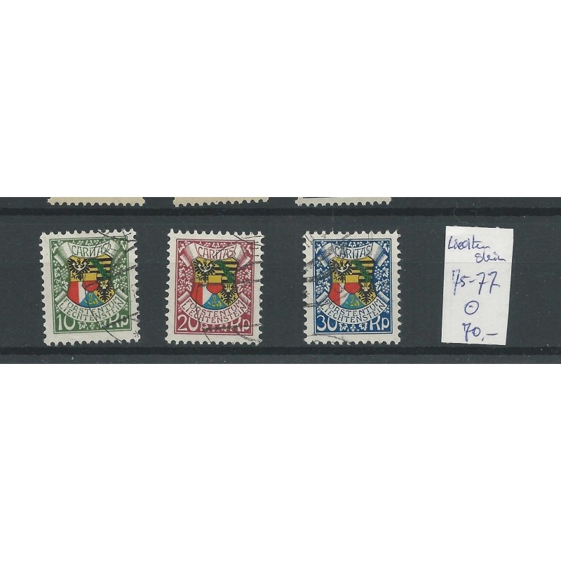 Liechtenstein 75-77 Geburtstag des Fürsten  1927 VFU/used  CV 70 €