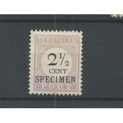 Suriname P9  Type II SPECIMEN  MH/unused  CV 25 €  EXTREMELY FINE !!