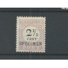 Suriname P9  Type II SPECIMEN  MH/unused  CV 25 €  EXTREMELY FINE !!