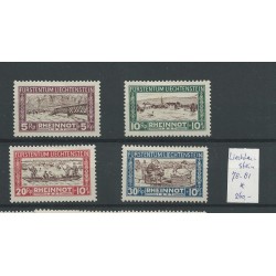 Liechtenstein 78-81  RHEINNOT 1928  MH/unused   CV 260 €