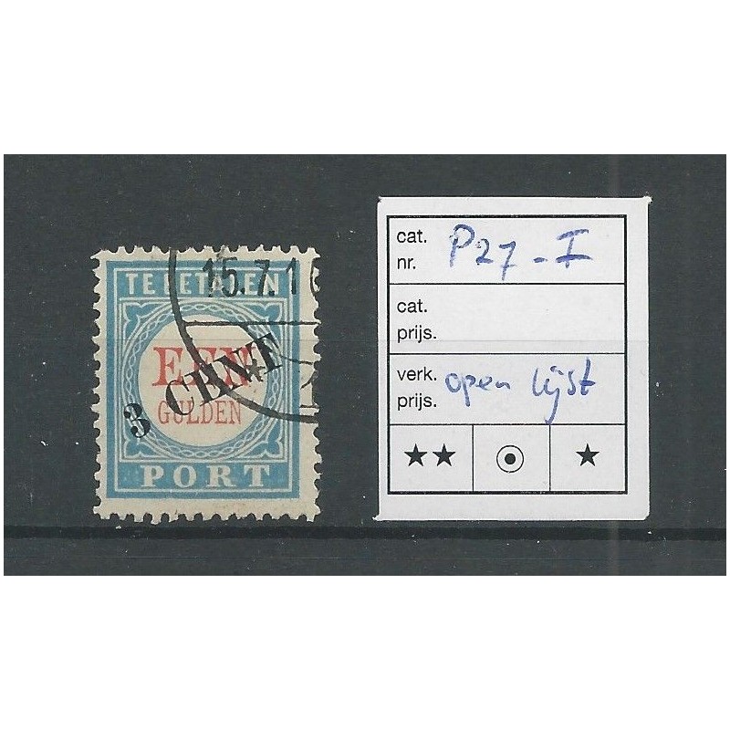Nederland P27fb  "Open Lijst" VFU/gebr CV 150 €