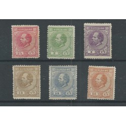 Suriname 3A-13A  Willem III  MH/unused  CV 520 €