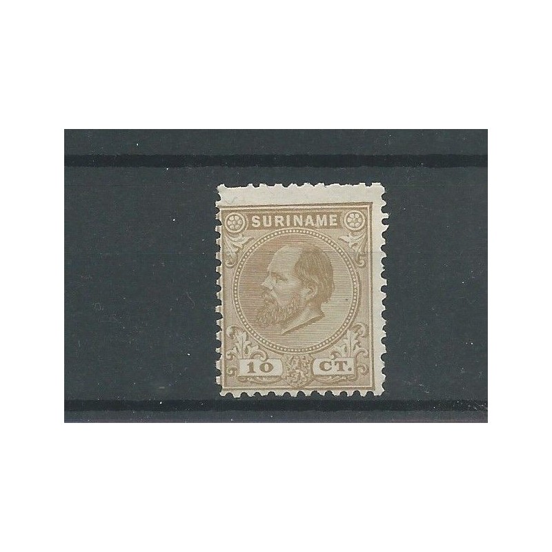 Suriname 6D   Willem III 1873 MH/ongebr  CV 75 €