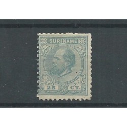 Suriname 10D   Willem III 1873 MH/unused  CV 150 €