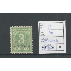 Suriname  19  Numeral  SPECIMEN MNH  CV 40 €
