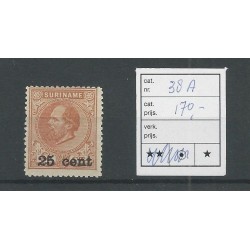 Suriname  38A   Provisional issue MH/unused  CV 170 €
