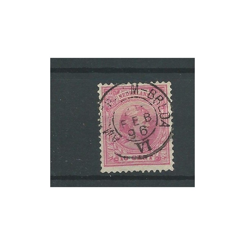 Nederland 37 met "ARNHEM-BREDA-VI 1896"  VFU/gebr  CV 11 €