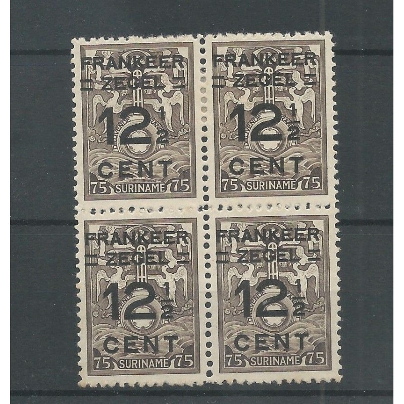 Suriname  132P Brandkast-overprint MH/unused CV 62,5 €