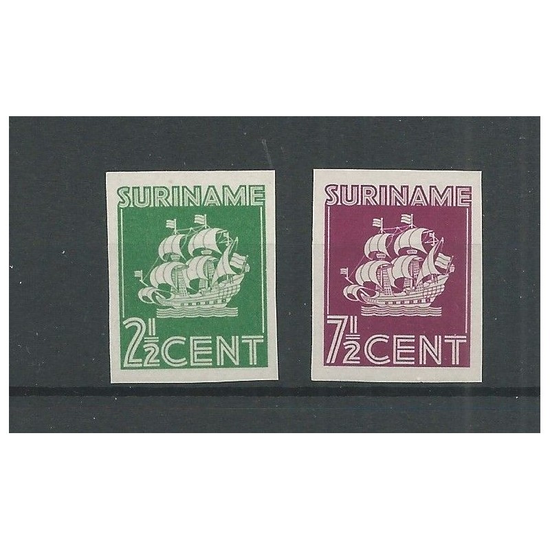 Suriname  195-196 Scheepje ongetand  MH/ongebr CV ?? €