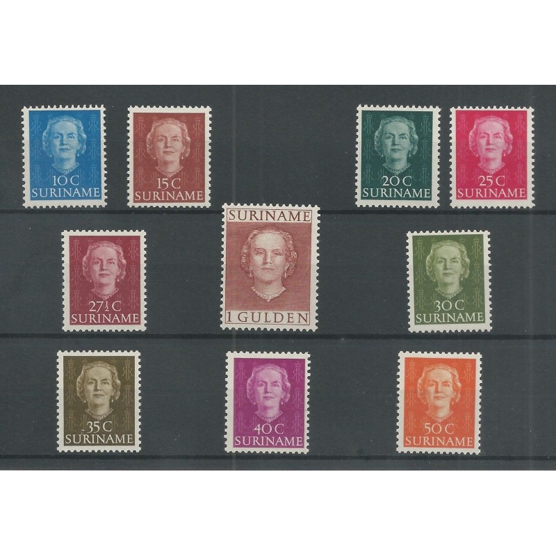 Suriname  285-294 Juliana  MNH/postfris  CV 55 €