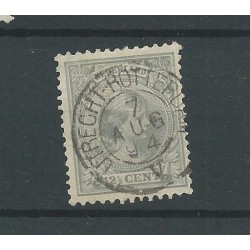 Netherlands  38 with "UTRECHT-ROTTERDAM V 1894" small round cancel VFU/used  CV 12,5+ €