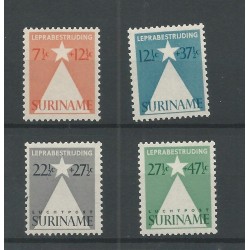 Suriname  LP29-30 en 247-248 LEPRA-bestrijding MNH/postfris CV 20€