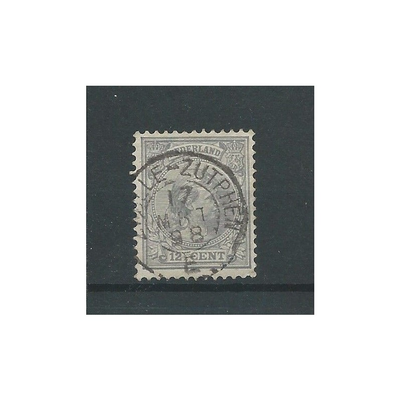 Nederland  38 met "ZWOLLE-ZUTPHEN E 1898" kleinrond VFU/gebr  CV 27,5+ €