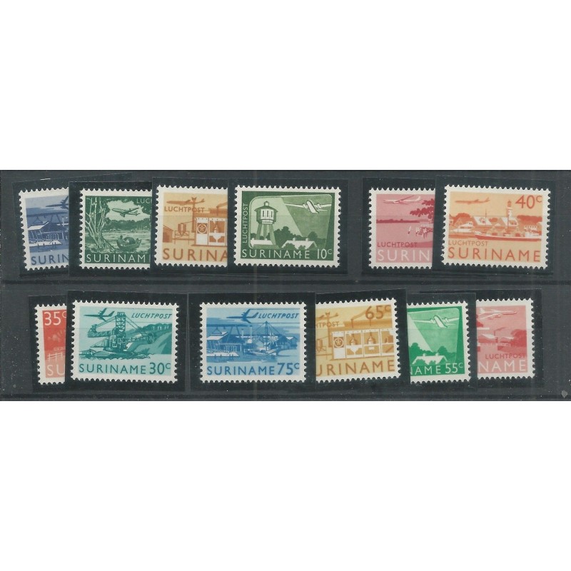 Suriname  LP35-46 Airmail 1965  MNH  CV 4,5 €