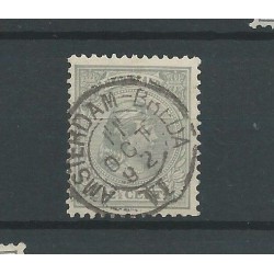Netherlands  38 with "AMSTERDAM-BREDA VI 1892" small round cancel VFU/used  CV 15 €