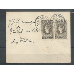 Nederland 93 paartje op lokale brief Den Helder 1918 CV 90+ €