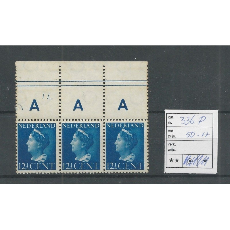 Nederland 336P "GENT" in strip van 3 MNH/postfris  CV 50+ €