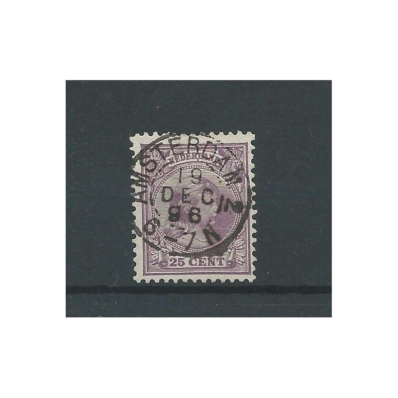 Netherlands  42 "AMSTERDAM-2 1896" small round cancel VFU/used  CV 11 €