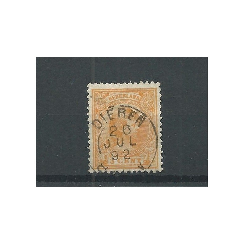 Netherlands 34 with "DIEREN 1892" small round cancel  VFU/used  CV 30++€