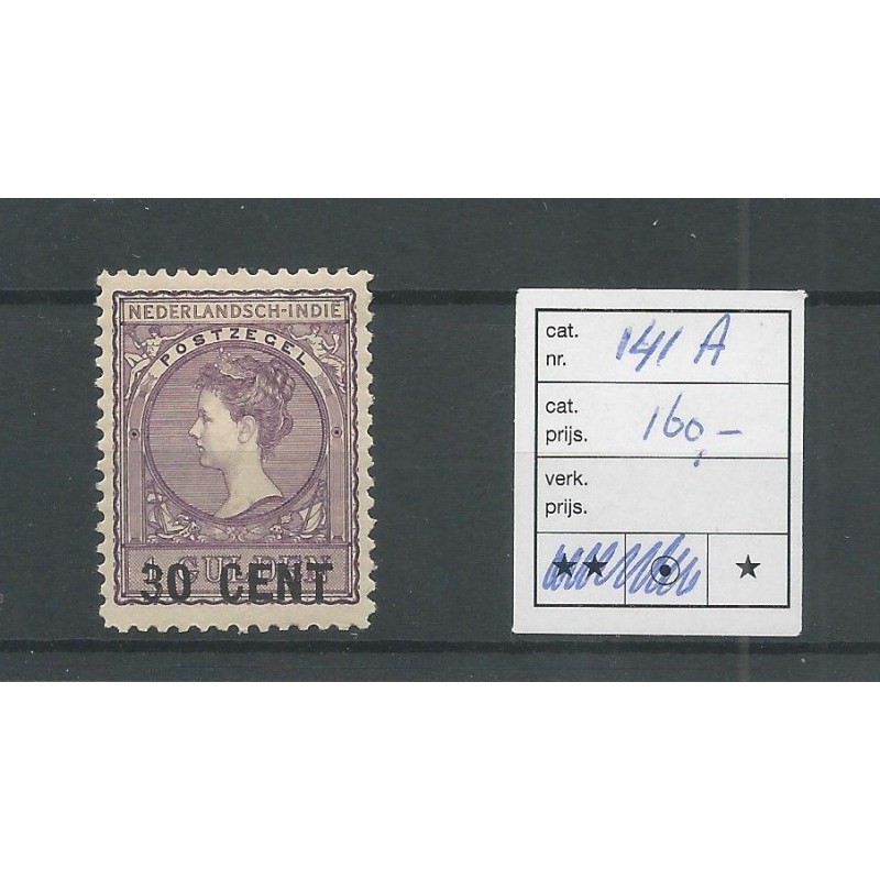 Dutch East Indies 141A  Emergency issue MH/unused  CV 160 €