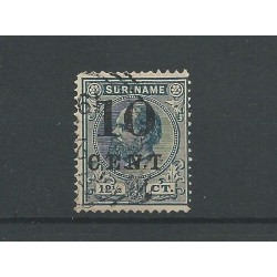 Suriname 29f "Broken T" VFU/used  CV 35 €