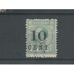 Suriname 32f "Broken T" VFU/used  CV 25 €